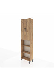 Arges Dolap 5 Raflı 2 Kapaklı 60x30x221 Çam-Çam