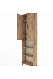 Arges Dolap 5 Raflı 2 Kapaklı 60x30x221 Çam-Çam