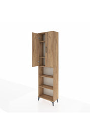 Arges Dolap 5 Raflı 2 Kapaklı 60x30x221 Çam-Çam