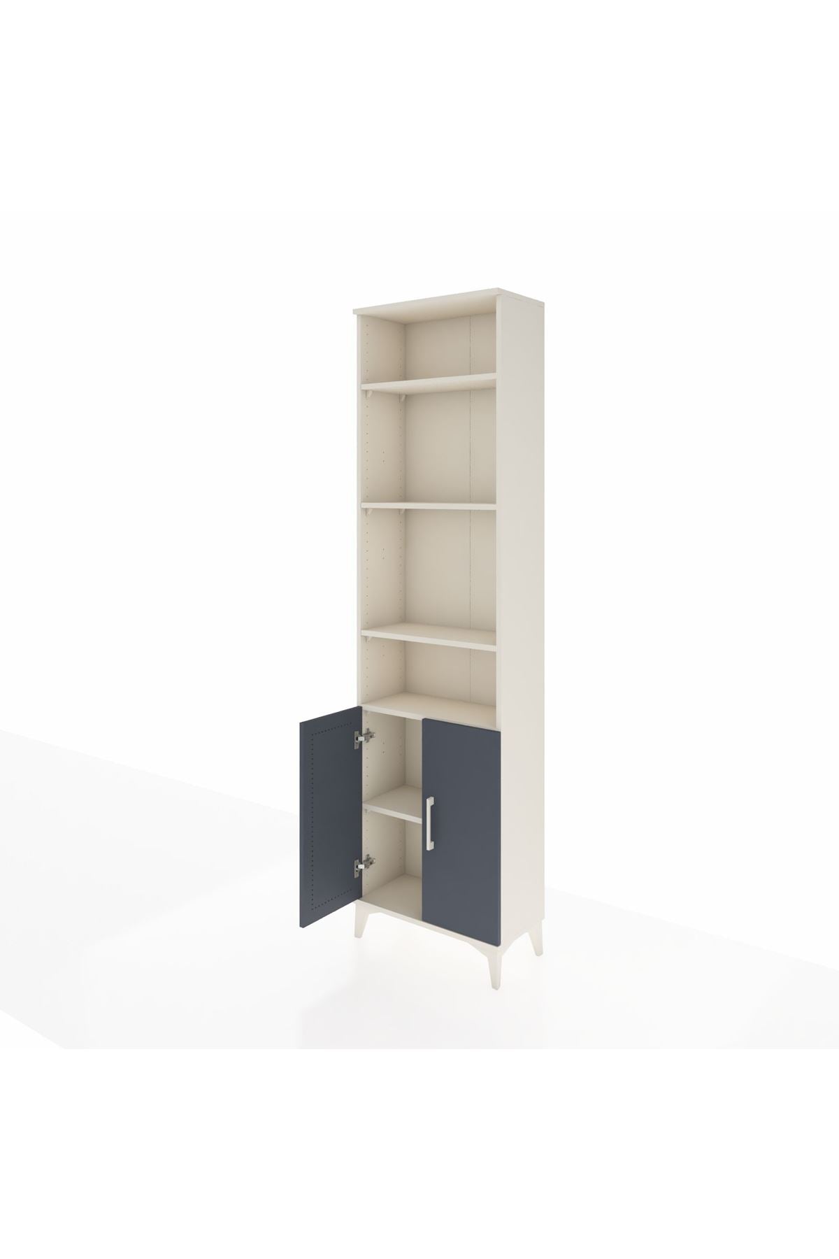 Arges Dolap 5 Raflı 2 Kapaklı 60x30x221 Aytaşı-Antrasit