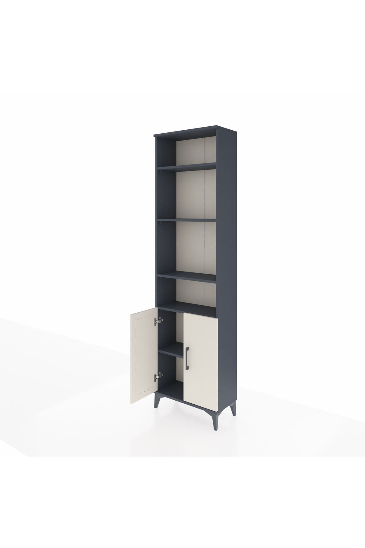 Arges Dolap 5 Raflı 2 Kapaklı 60x30x221 Antrasit-Aytaşı