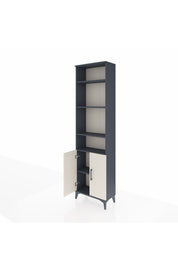 Arges Dolap 5 Raflı 2 Kapaklı 60x30x221 Antrasit-Aytaşı