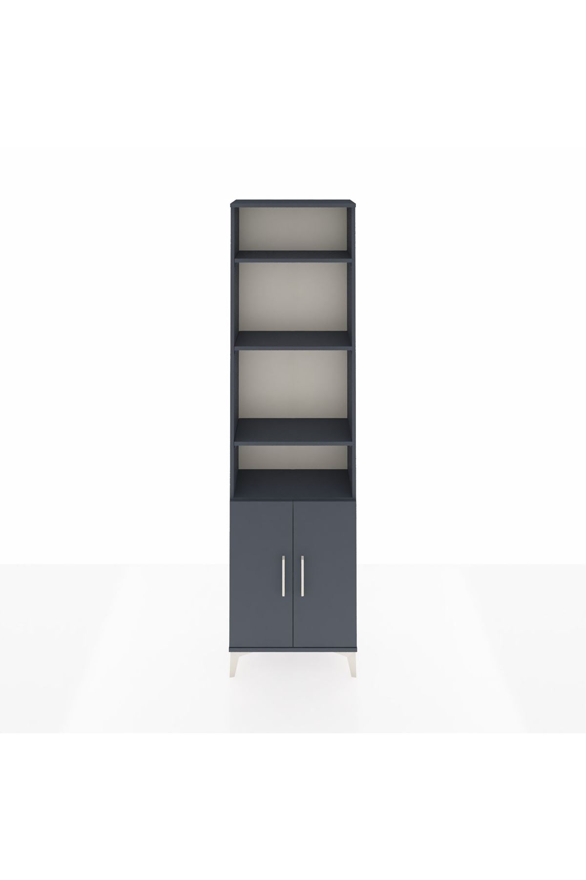 Arges Dolap 5 Raflı 2 Kapaklı 60x30x221 Antrasit-Antrasit