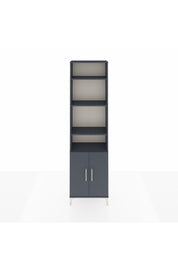 Arges Dolap 5 Raflı 2 Kapaklı 60x30x221 Antrasit-Antrasit