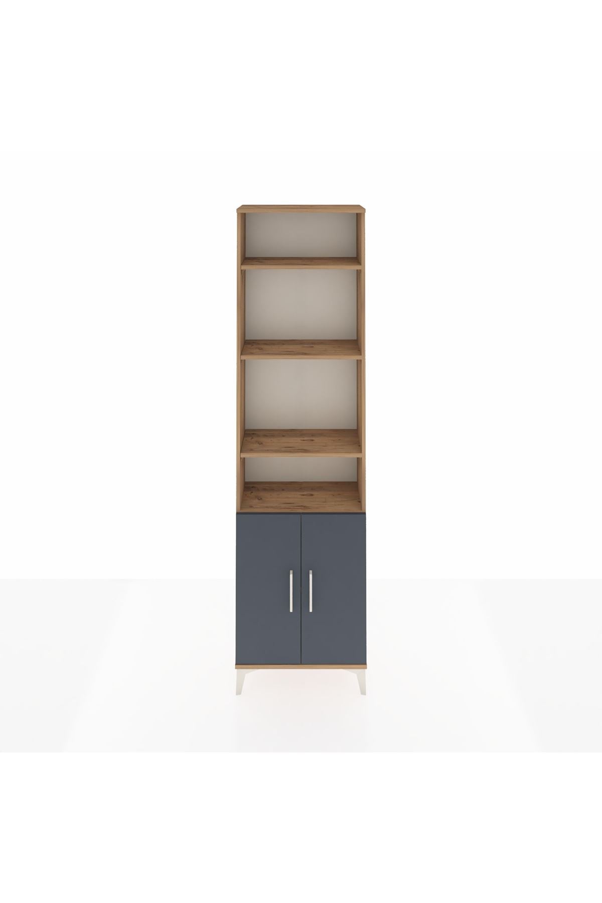 Arges Dolap 5 Raflı 2 Kapaklı 60x30x221 Çam-Antrasit