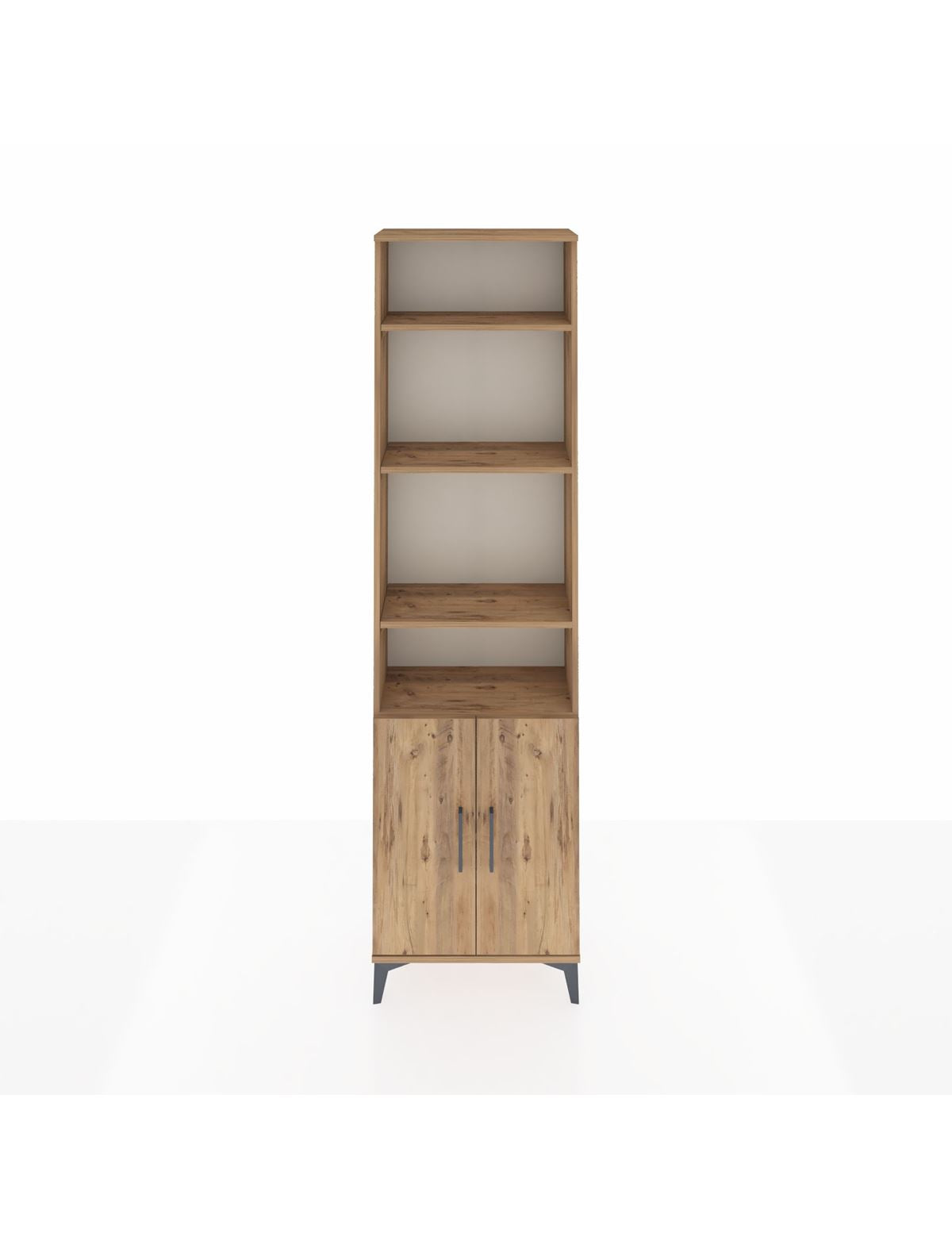 Arges Dolap 5 Raflı 2 Kapaklı 60x30x221 Çam-Çam