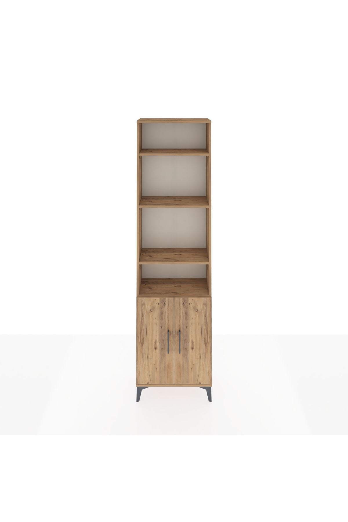 Arges Dolap 5 Raflı 2 Kapaklı 60x30x221 Çam-Çam