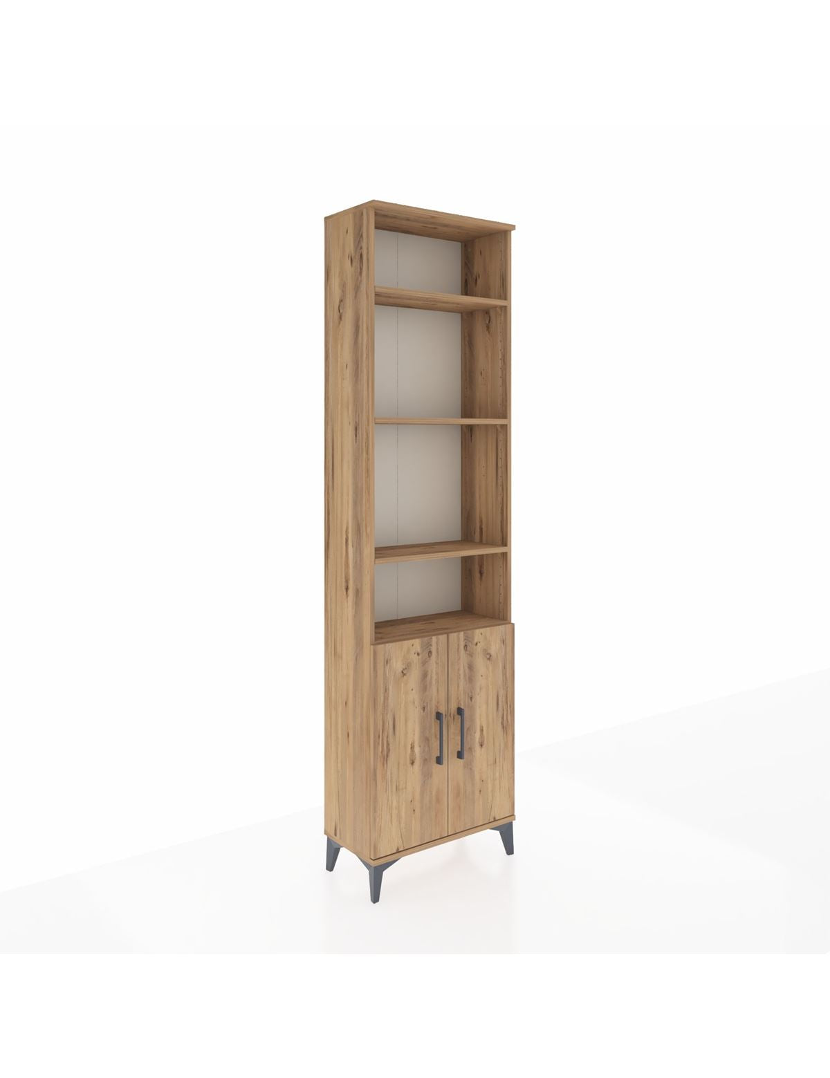 Arges Dolap 5 Raflı 2 Kapaklı 60x30x221 Çam-Çam