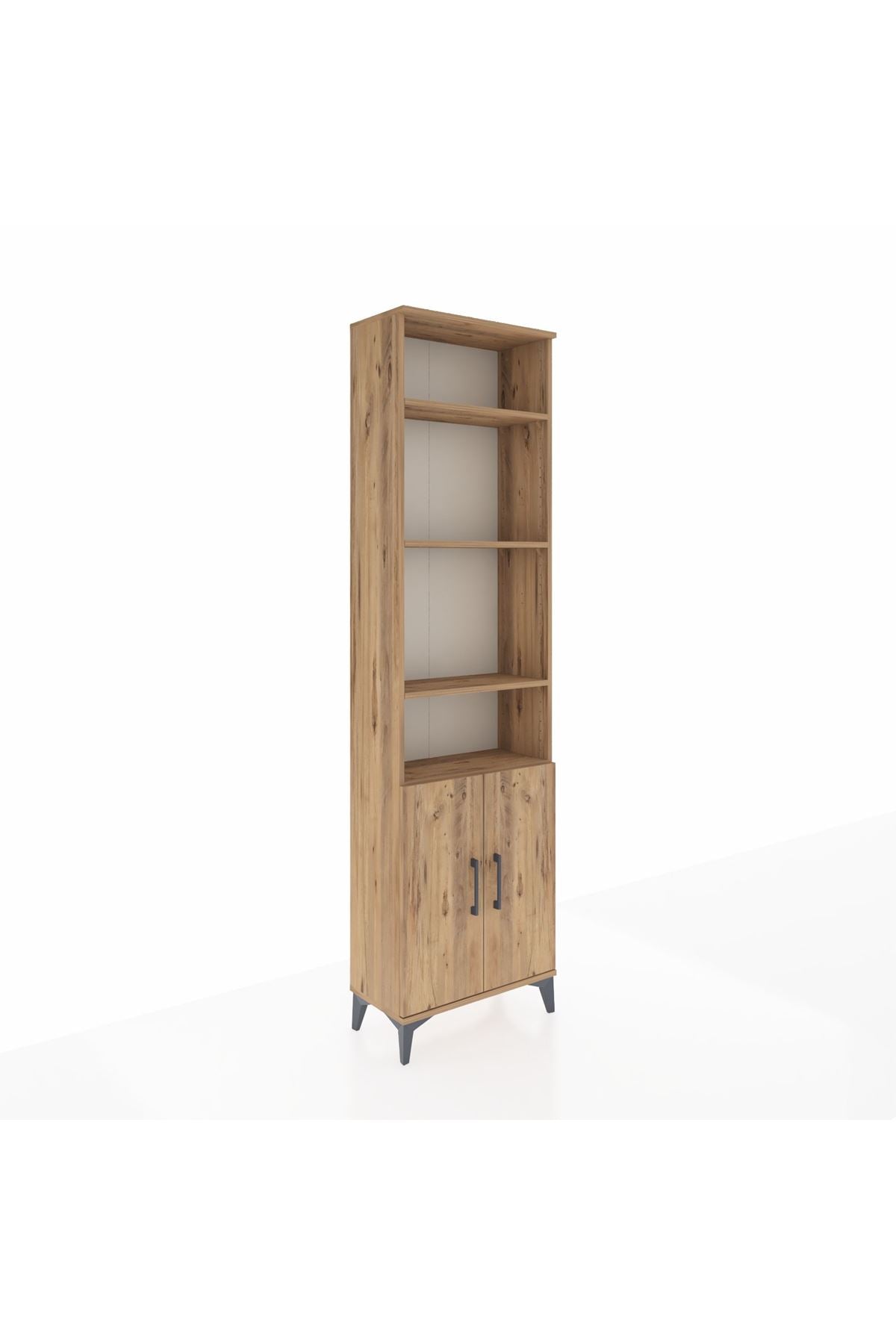 Arges Dolap 5 Raflı 2 Kapaklı 60x30x221 Çam-Çam