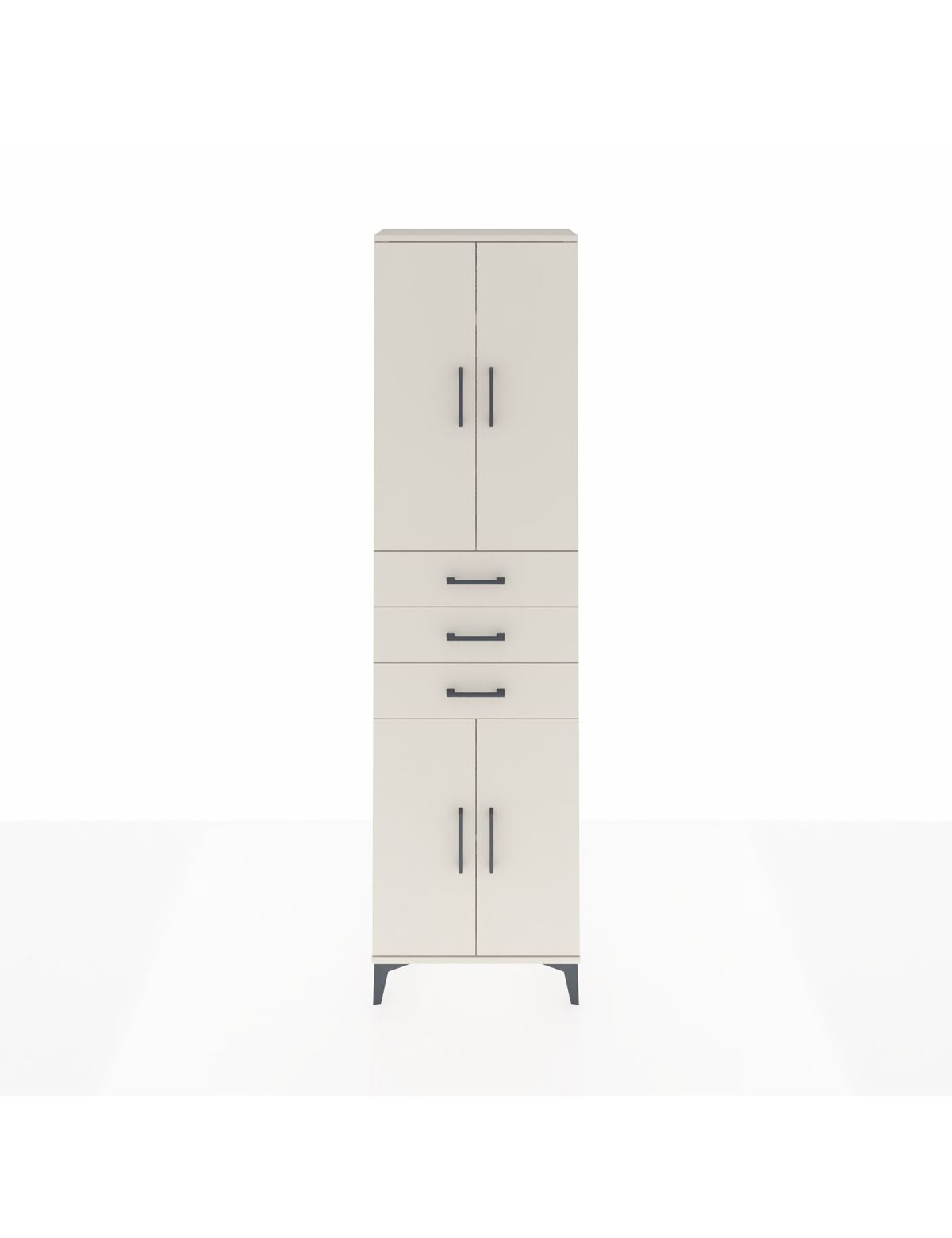 Arges Dolap 4 Raflı 3 Çekmeceli 4 Kapaklı 60x30x221 Aytaşı-Aytaşı