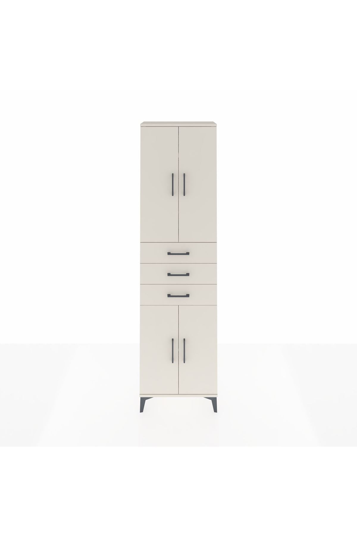 Arges Dolap 4 Raflı 3 Çekmeceli 4 Kapaklı 60x30x221 Aytaşı-Aytaşı