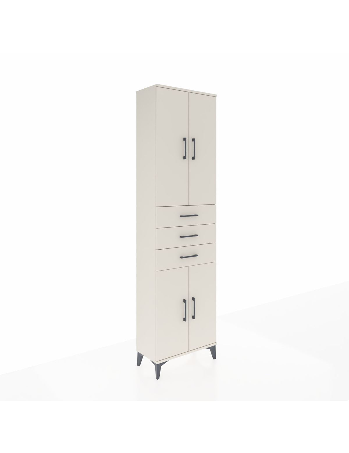 Arges Dolap 4 Raflı 3 Çekmeceli 4 Kapaklı 60x30x221 Aytaşı-Aytaşı