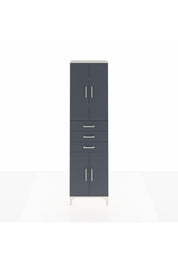 Arges Dolap 4 Raflı 3 Çekmeceli 4 Kapaklı 60x30x221 Aytaşı-Antrasit