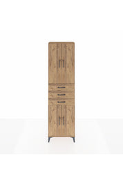 Arges Dolap 4 Raflı 3 Çekmeceli 4 Kapaklı 60x30x221 Çam-Çam