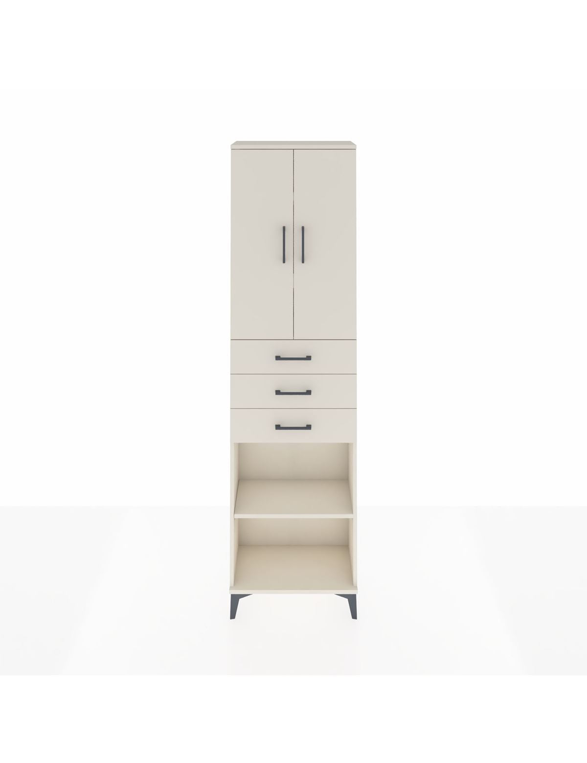 Arges Dolap 4 Raflı 3 Çekmeceli 2 Kapaklı 60x30x221 Aytaşı-Aytaşı