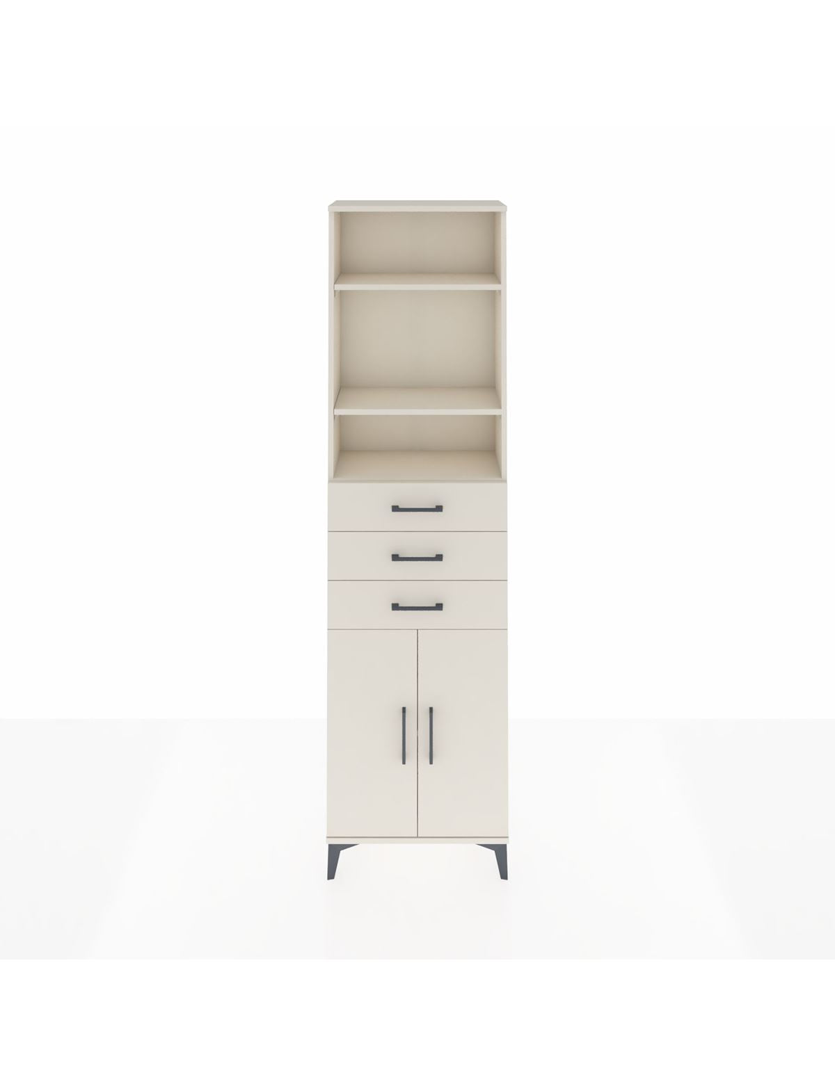 Arges Dolap 4 Raflı 3 Çekmeceli 2 Kapaklı 60x30x221 Aytaşı-Aytaşı