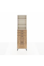 Arges Dolap 4 Raflı 3 Çekmeceli 2 Kapaklı 60x30x221 Aytaşı-Çam