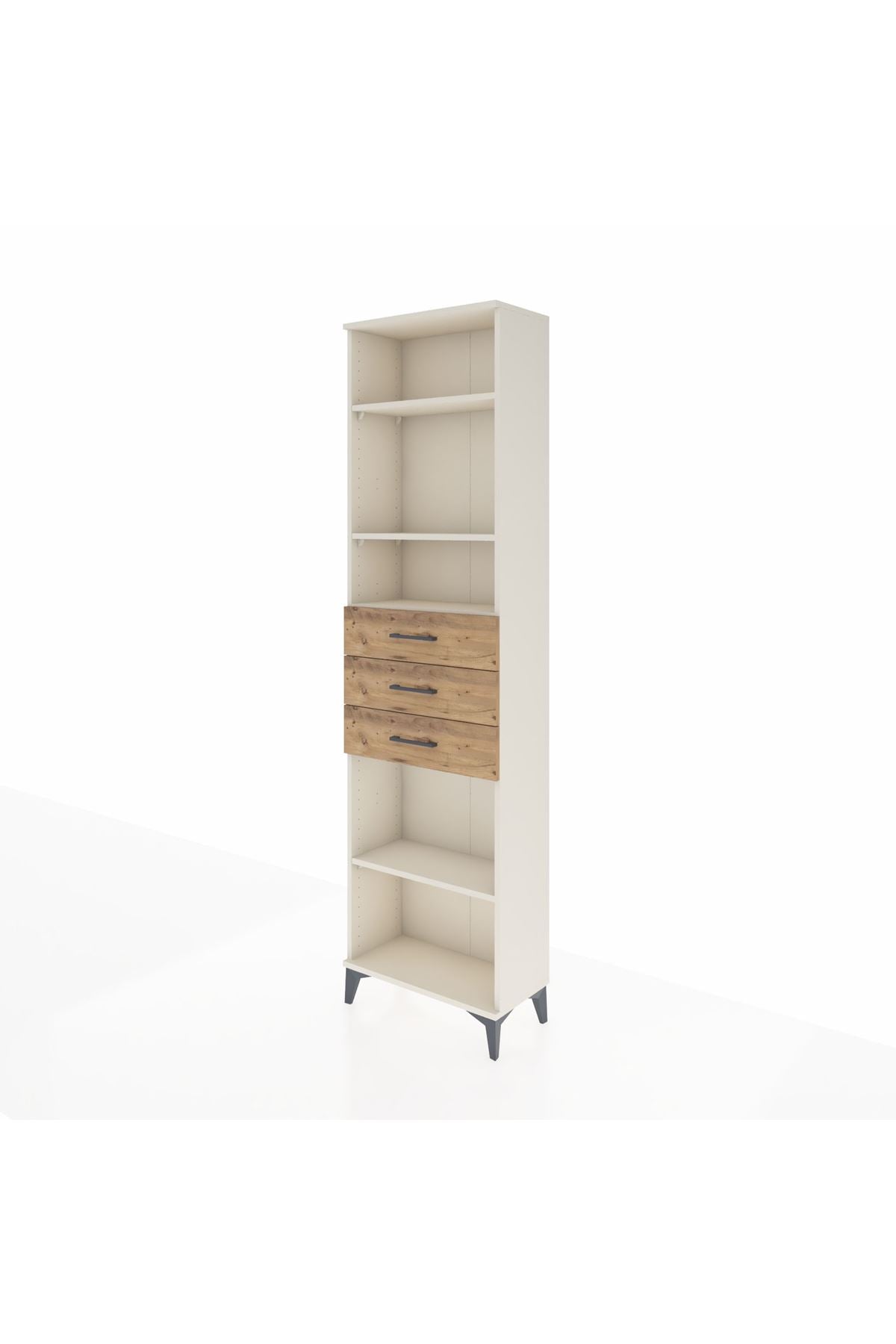 Arges Dolap 4 Raflı 3 Çekmeceli 60x30x221 Aytaşı-Çam