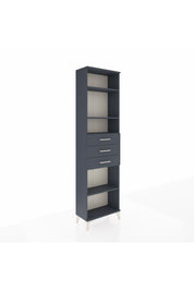Arges Dolap 4 Raflı 3 Çekmeceli 60x30x221 Antrasit-Antrasit