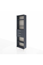Arges Dolap 4 Raflı 3 Çekmeceli 60x30x221 Antrasit-Antrasit