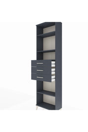 Arges Dolap 4 Raflı 3 Çekmeceli 60x30x221 Antrasit-Antrasit