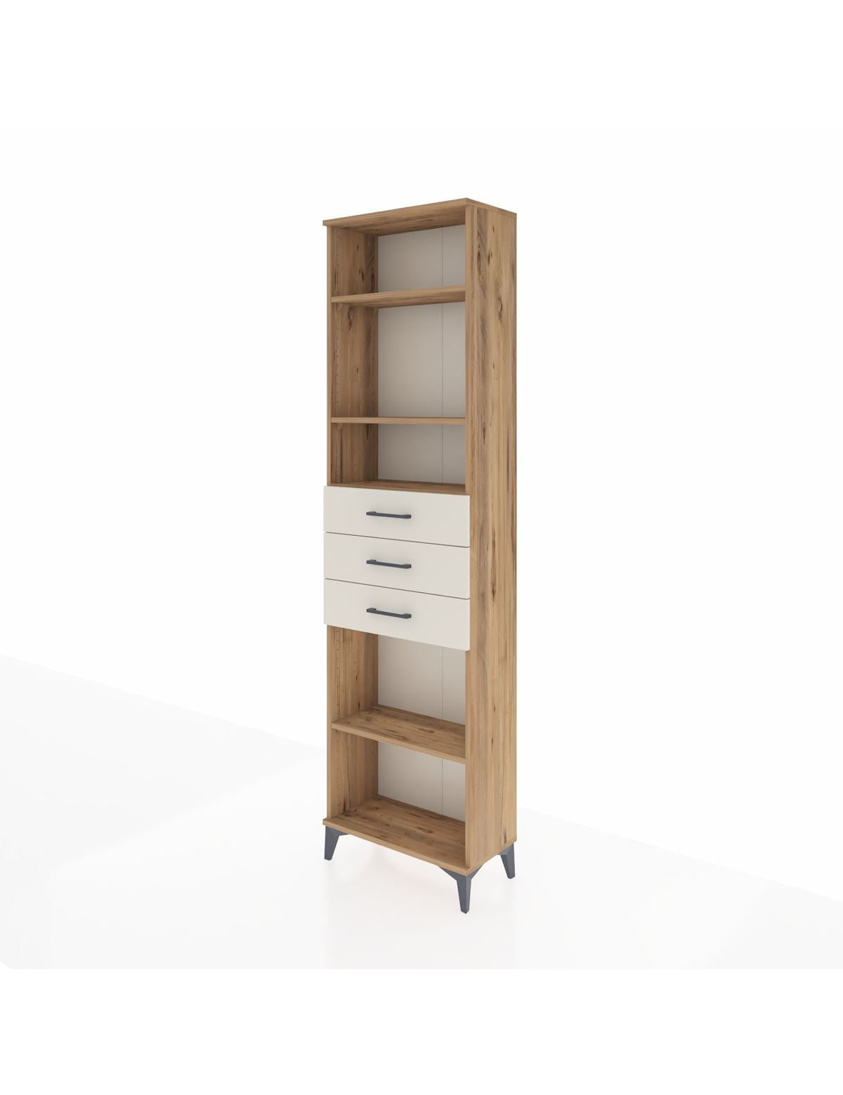 Arges Dolap 4 Raflı 3 Çekmeceli 60x30x221 - S29M215V7A