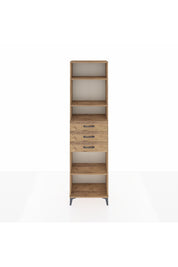 Arges Dolap 4 Raflı 3 Çekmeceli 60x30x221 Çam-Çam