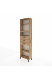 Arges Dolap 4 Raflı 3 Çekmeceli 60x30x221 Çam-Çam