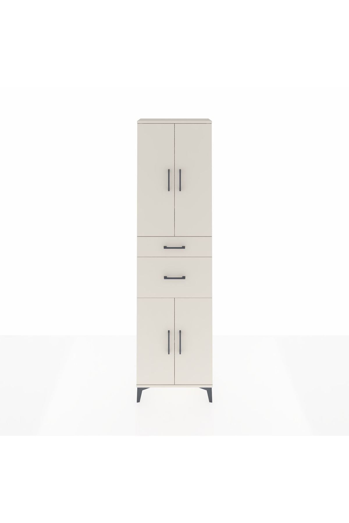 Arges Dolap 4 Raflı 2 Çekmeceli 4 Kapaklı 60x30x221 Aytaşı-Aytaşı