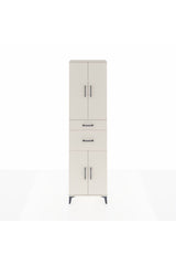 Arges Dolap 4 Raflı 2 Çekmeceli 4 Kapaklı 60x30x221