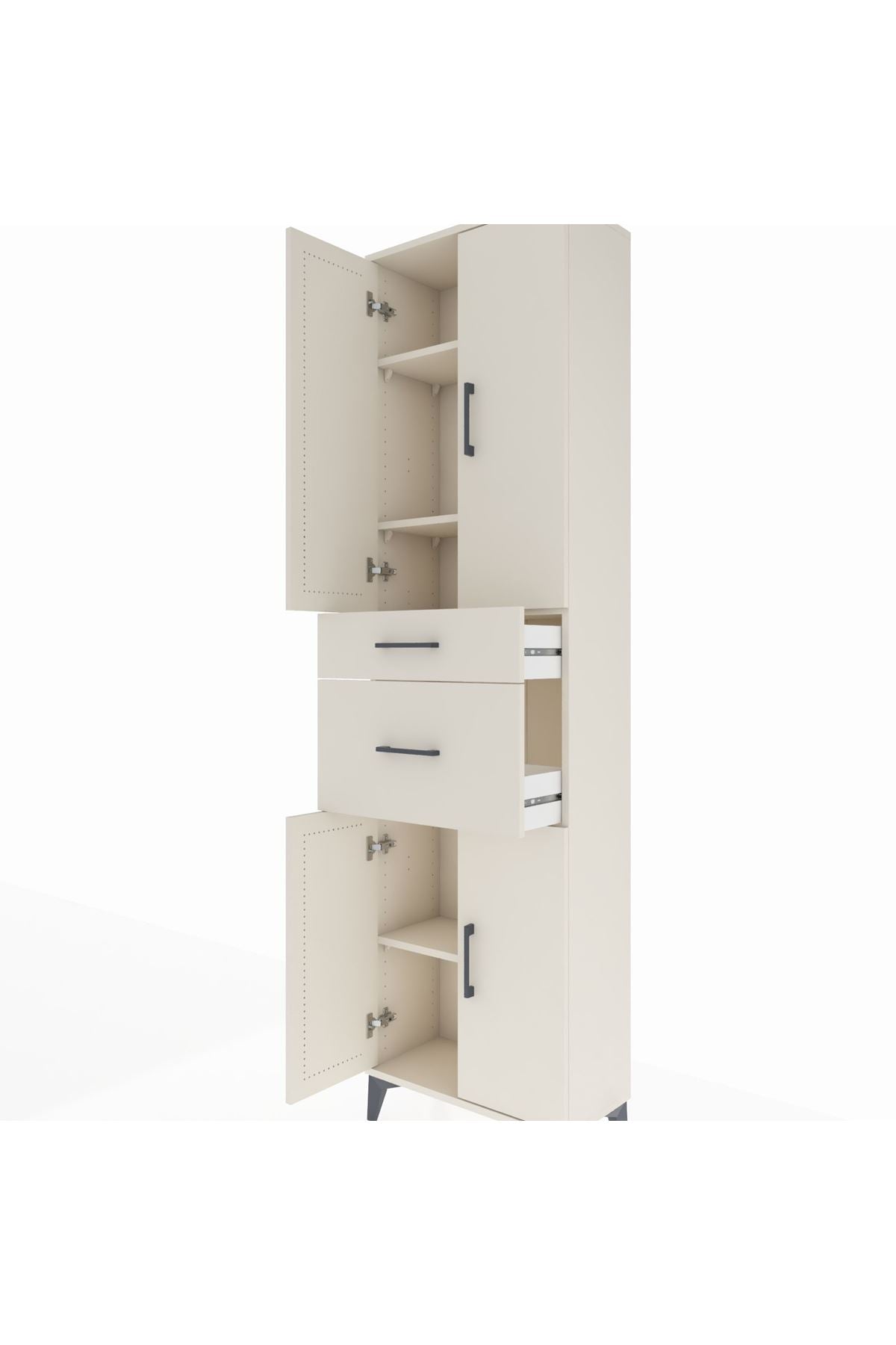 Arges Dolap 4 Raflı 2 Çekmeceli 4 Kapaklı 60x30x221 Aytaşı-Aytaşı