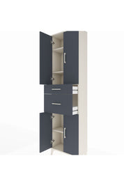 Arges Dolap 4 Raflı 2 Çekmeceli 4 Kapaklı 60x30x221 Aytaşı-Antrasit