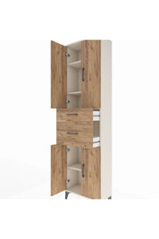 Arges Dolap 4 Raflı 2 Çekmeceli 4 Kapaklı 60x30x221 Aytaşı-Çam