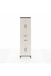 Arges Dolap 4 Raflı 2 Çekmeceli 4 Kapaklı 60x30x221 Antrasit-Aytaşı