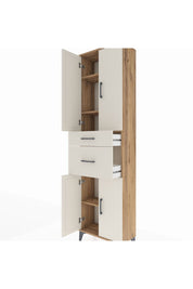 Arges Dolap 4 Raflı 2 Çekmeceli 4 Kapaklı 60x30x221 Çam-Aytaşı