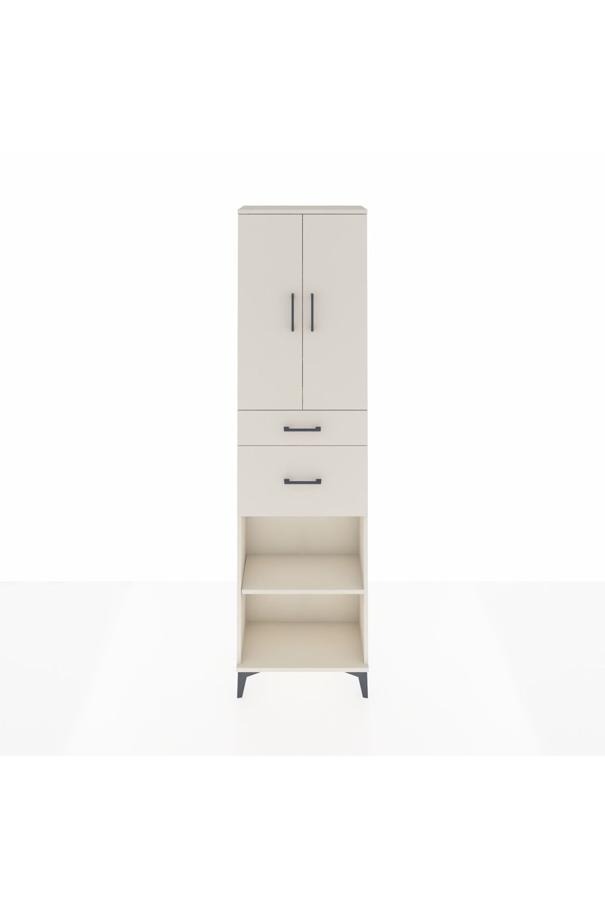 Arges Dolap 4 Raflı 2 Çekmeceli 2 Kapaklı 60x30x221 Aytaşı-Aytaşı