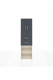 Arges Dolap 4 Raflı 2 Çekmeceli 2 Kapaklı 60x30x221 Aytaşı-Antrasit