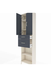 Arges Dolap 4 Raflı 2 Çekmeceli 2 Kapaklı 60x30x221 Aytaşı-Antrasit