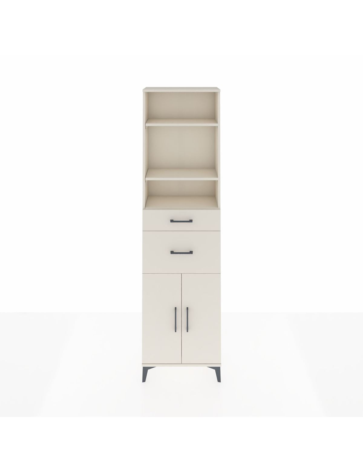 Arges Dolap 4 Raflı 2 Çekmeceli 2 Kapaklı 60x30x221 Aytaşı-Aytaşı