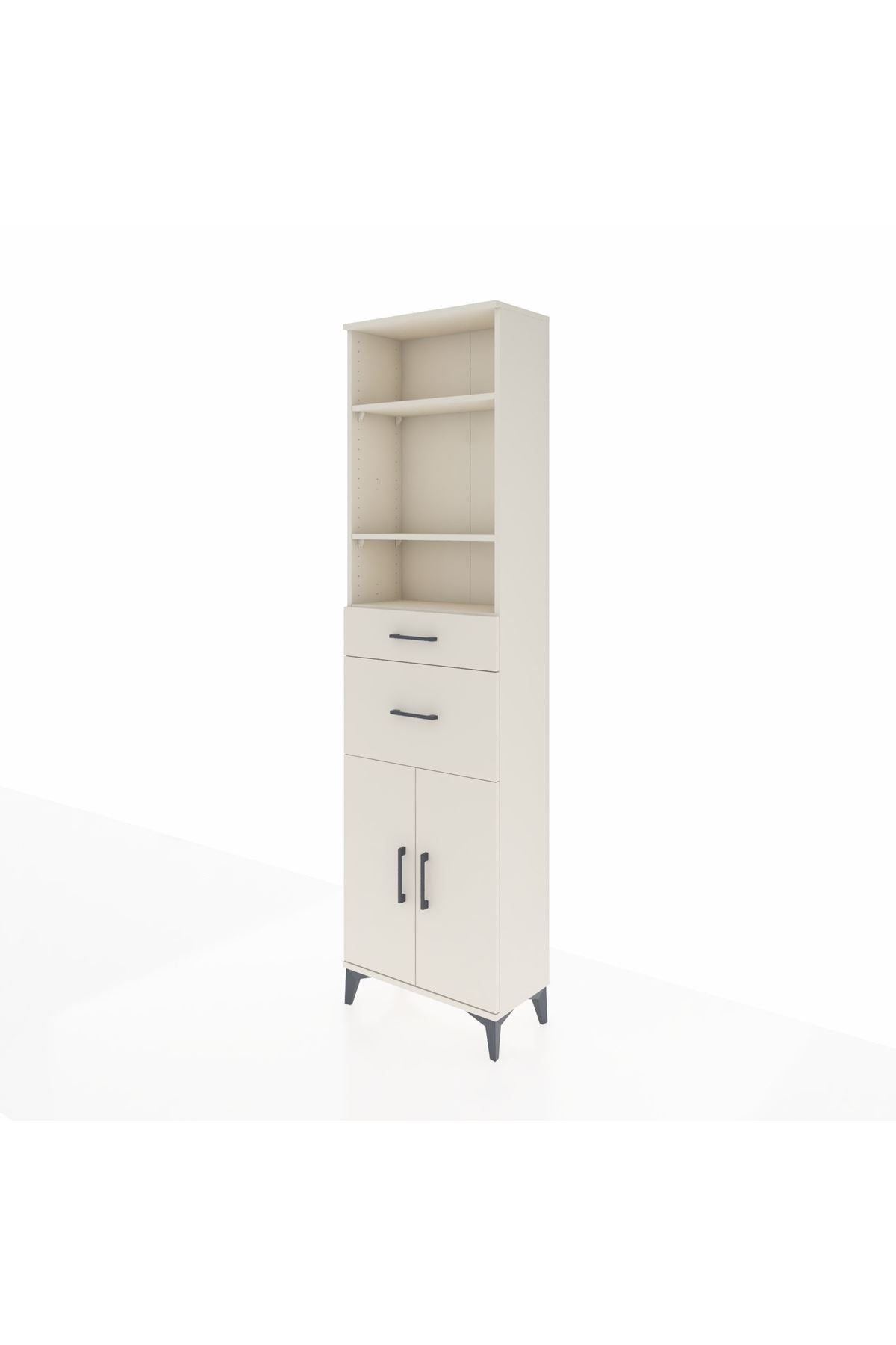 Arges Dolap 4 Raflı 2 Çekmeceli 2 Kapaklı 60x30x221 Aytaşı-Aytaşı