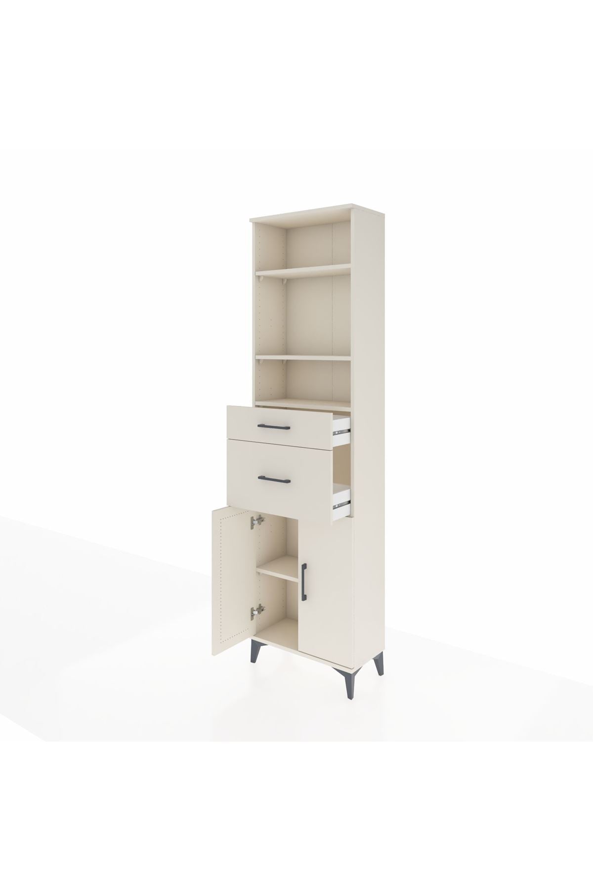 Arges Dolap 4 Raflı 2 Çekmeceli 2 Kapaklı 60x30x221 - S29M218V1A