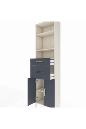 Arges Dolap 4 Raflı 2 Çekmeceli 2 Kapaklı 60x30x221 Aytaşı-Antrasit