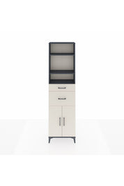 Arges Dolap 4 Raflı 2 Çekmeceli 2 Kapaklı 60x30x221 Antrasit-Aytaşı