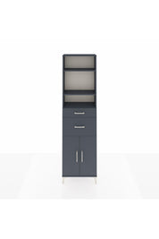 Arges Dolap 4 Raflı 2 Çekmeceli 2 Kapaklı 60x30x221 Antrasit-Antrasit