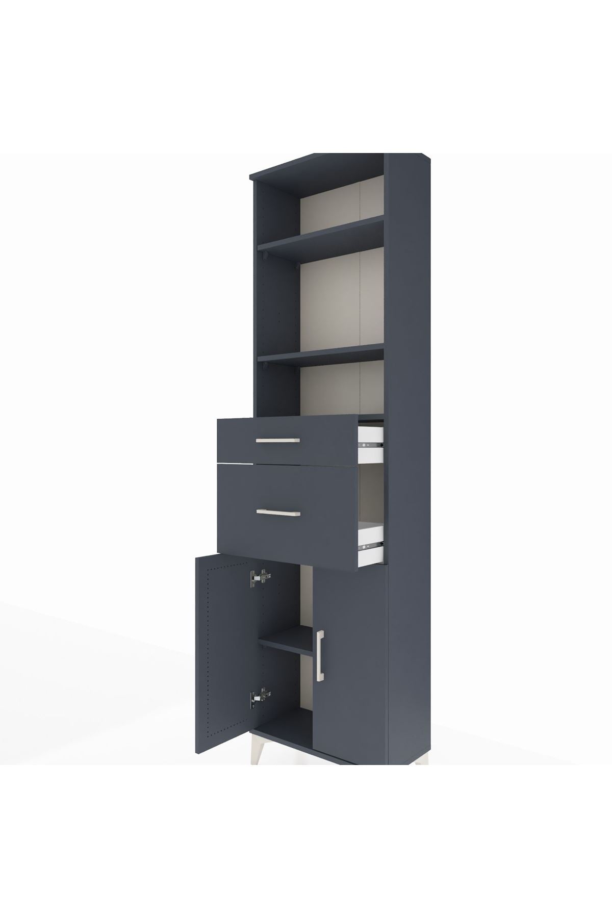 Arges Dolap 4 Raflı 2 Çekmeceli 2 Kapaklı 60x30x221 - S29M218V5A