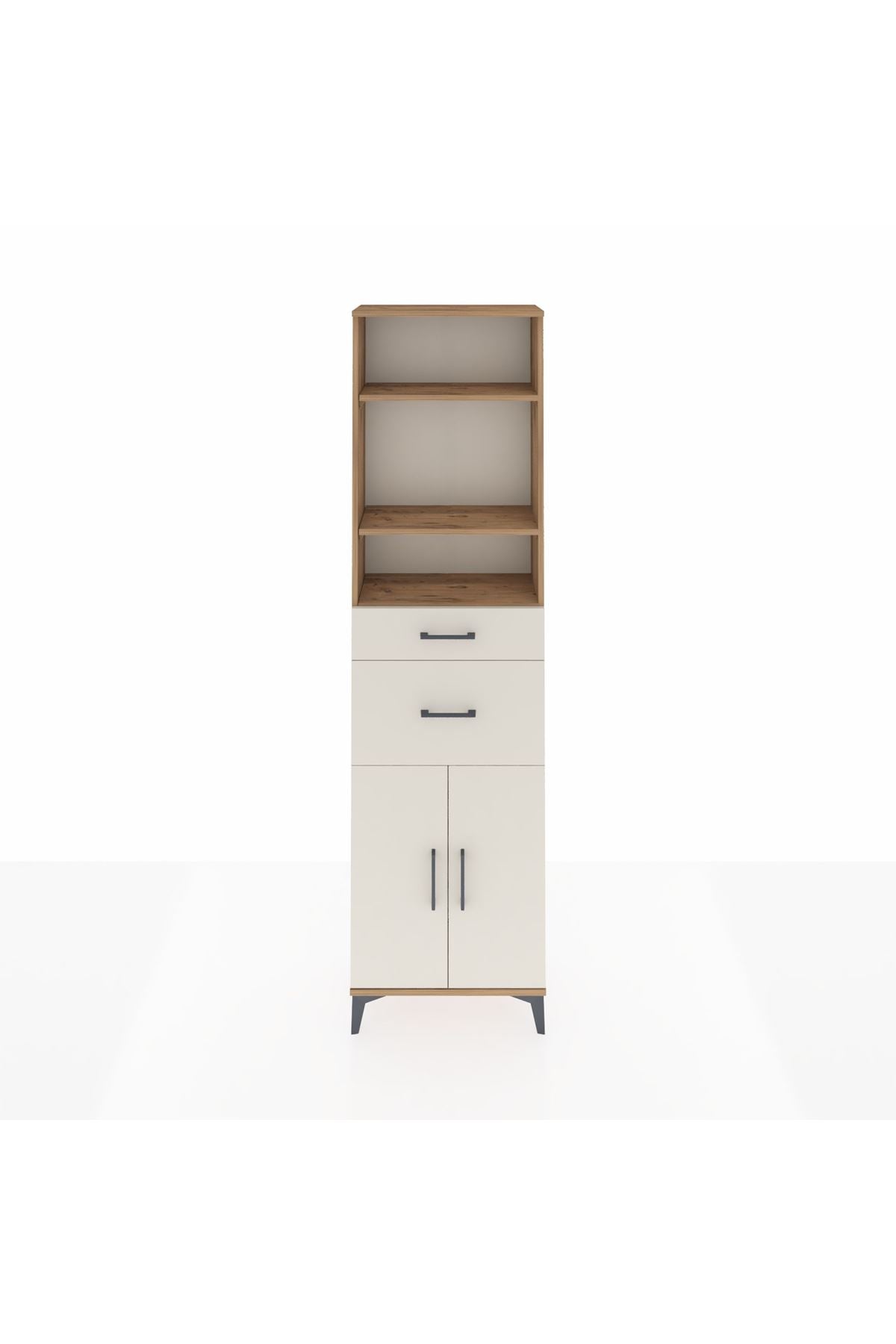 Arges Dolap 4 Raflı 2 Çekmeceli 2 Kapaklı 60x30x221 - S29M218V7A