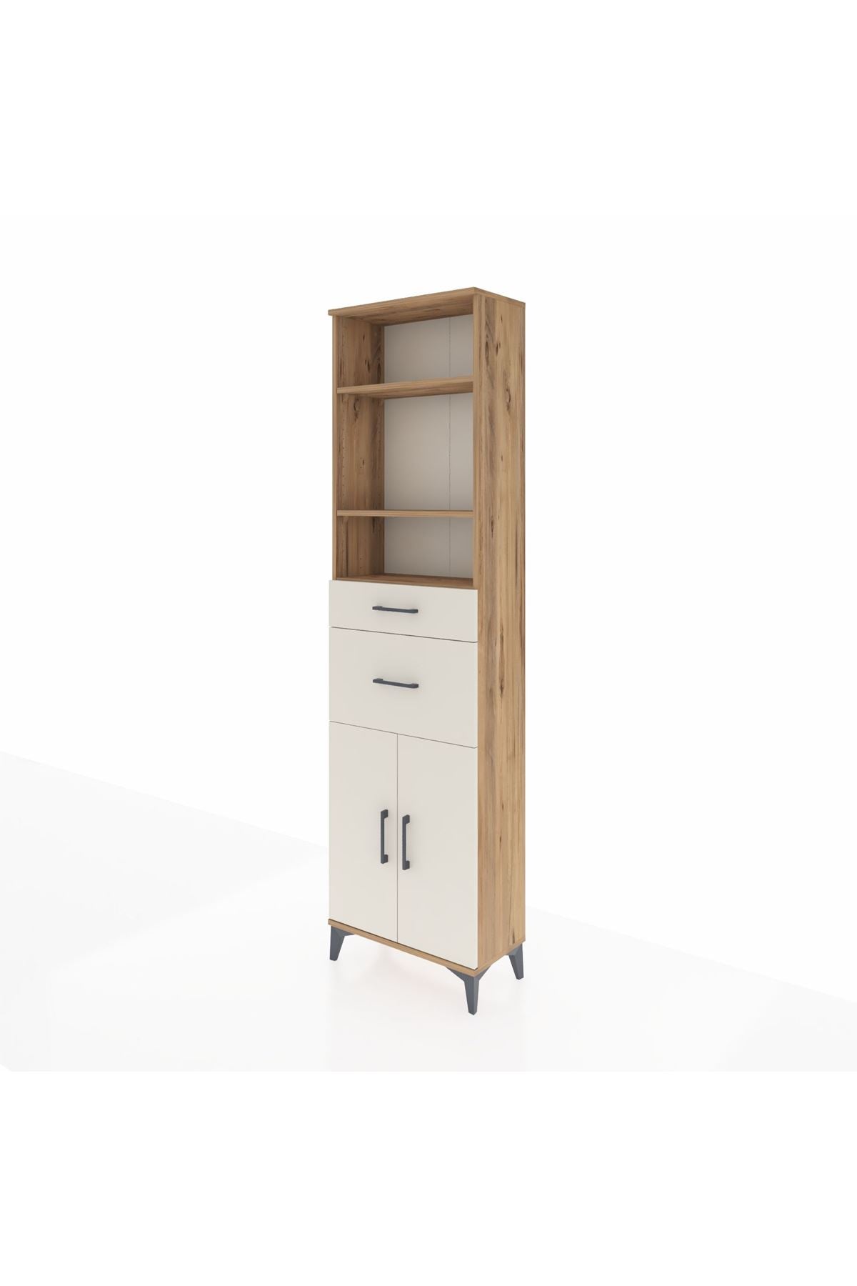 Arges Dolap 4 Raflı 2 Çekmeceli 2 Kapaklı 60x30x221 - S29M218V7A