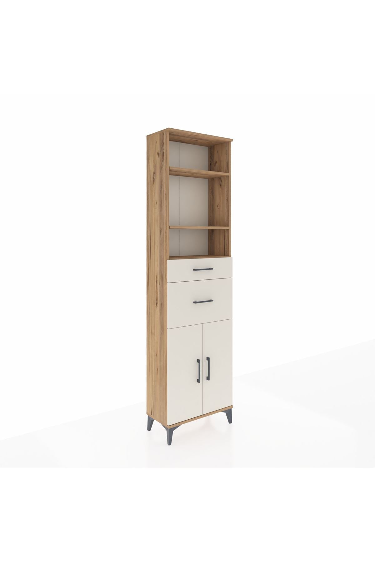 Arges Dolap 4 Raflı 2 Çekmeceli 2 Kapaklı 60x30x221 - S29M218V7A