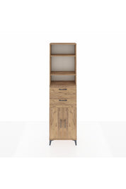 Arges Dolap 4 Raflı 2 Çekmeceli 2 Kapaklı 60x30x221 Çam-Çam