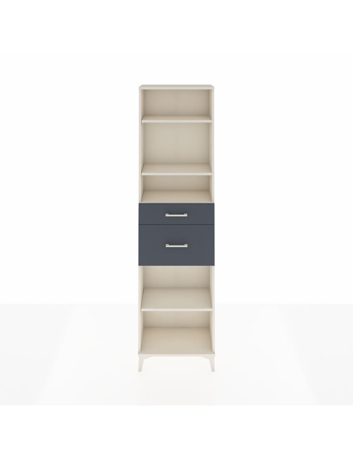 Arges Dolap 4 Raflı 2 Çekmeceli 60x30x221 Aytaşı-Antrasit